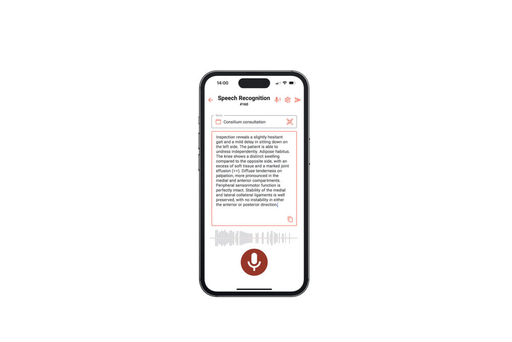 Mockup iPhone - Voicepoint Xenon® speech recognition