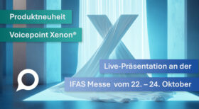 Produktneuheit Voicepoint Xenon - Medizinische Spracherkennung mit KI an der IFAS Messe