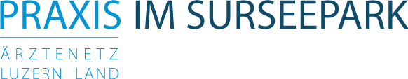 Logo der Praxis im Surseepark, Ärztenetz Luzern Land