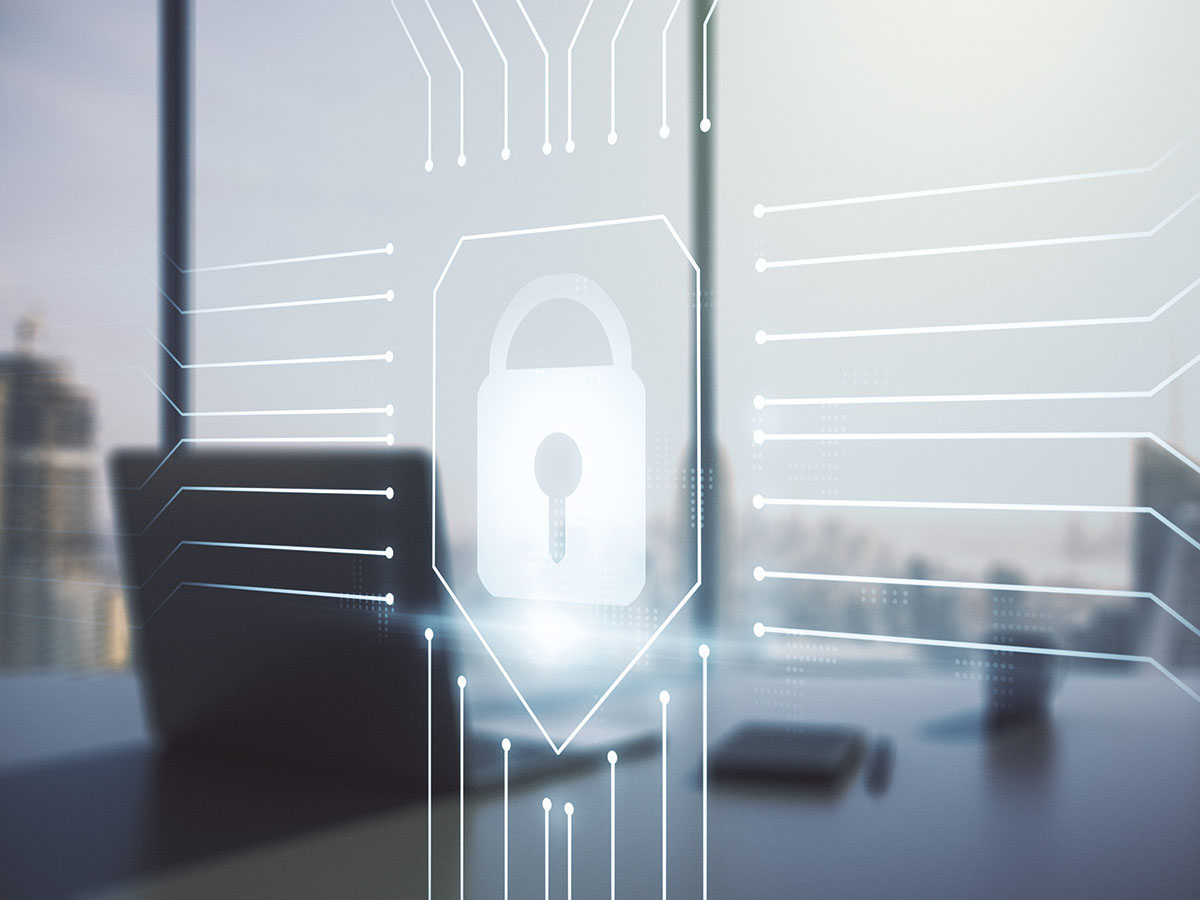 Représentation graphique d'un motif de cadenas. Symbole de la protection des données sensibles grâce aux certifications ISO 27001 et 27701 de Voicepoint AG.