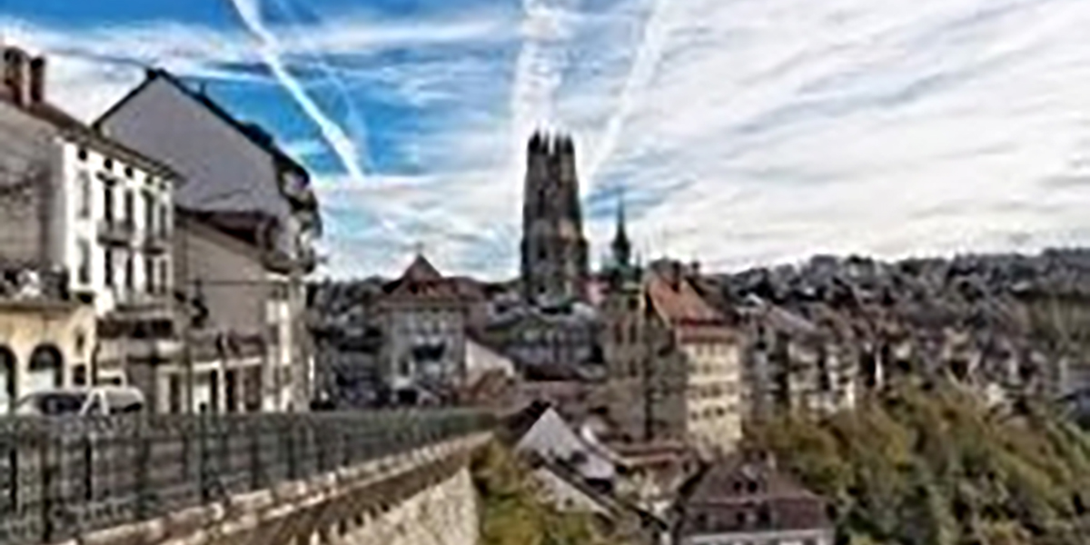 City view of Fribourg – symbolic image for the Réseau Fribourgeois de Santé Mentale.